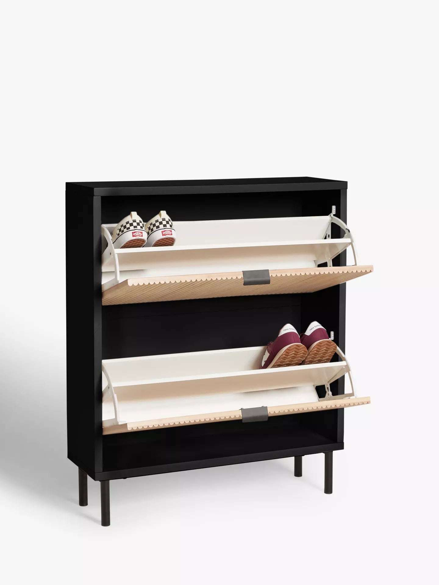 John Lewis Ridge Shoe Storage Rack 2 Tier Black