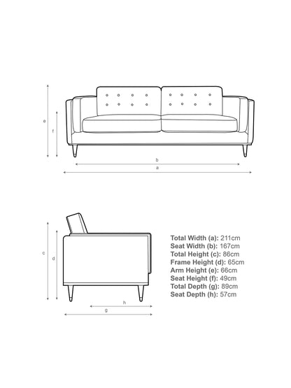 John Lewis + Swoon Lyon Large 2 Seater Sofa, Dark Leg, Weave Nickle Grey