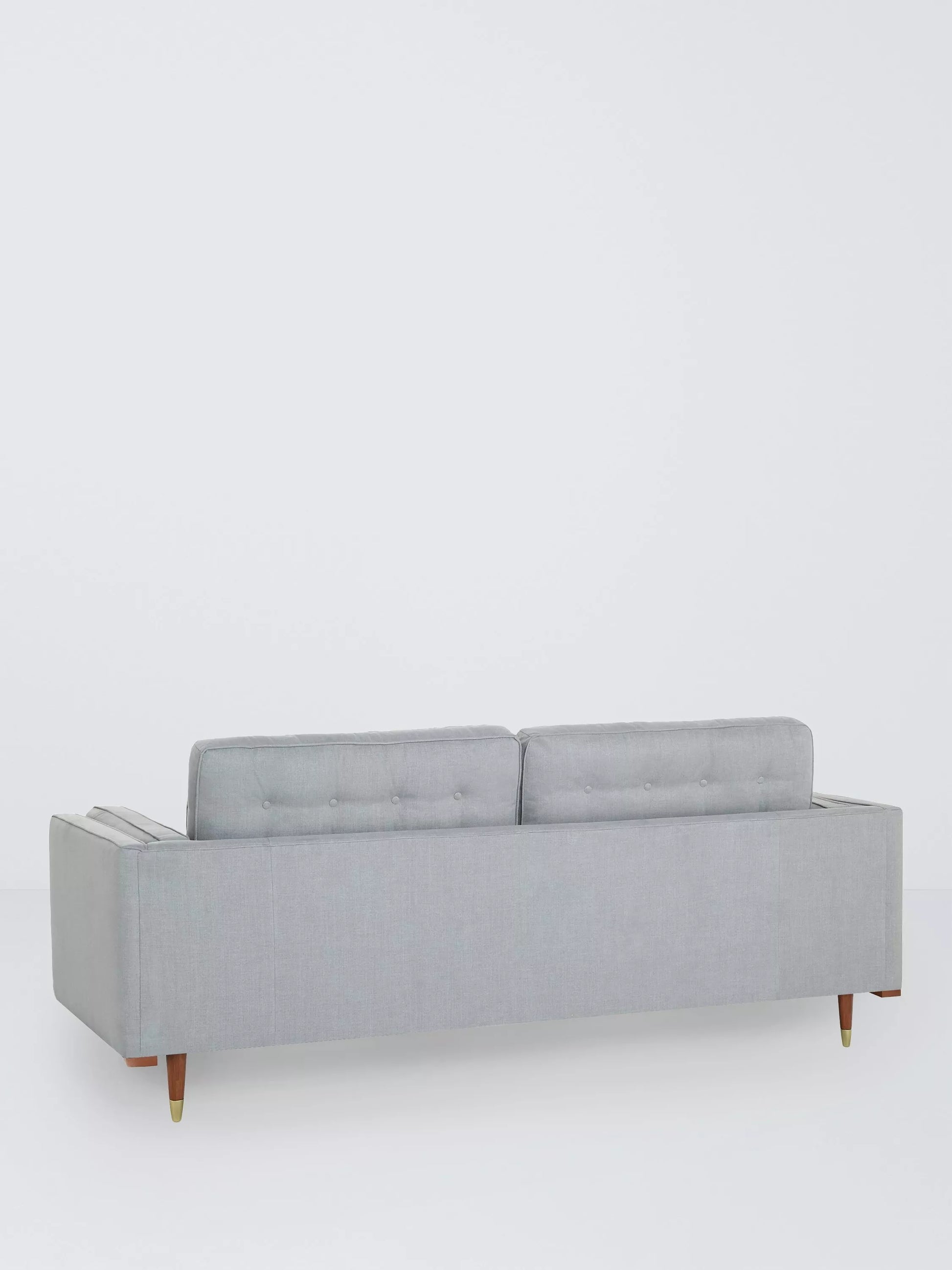 John Lewis + Swoon Lyon Large 2 Seater Sofa, Dark Leg, Weave Nickle Grey