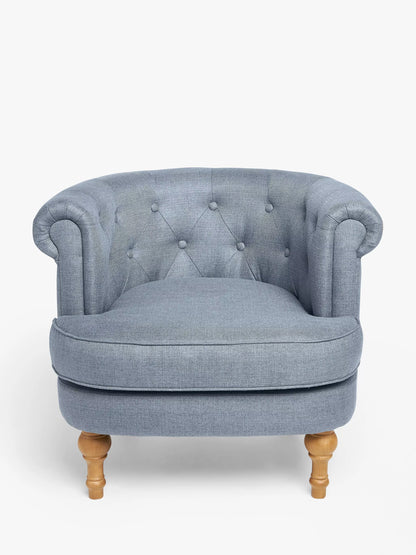 John Lewis Penny Tub Armchair, Light Leg, Grey Weave