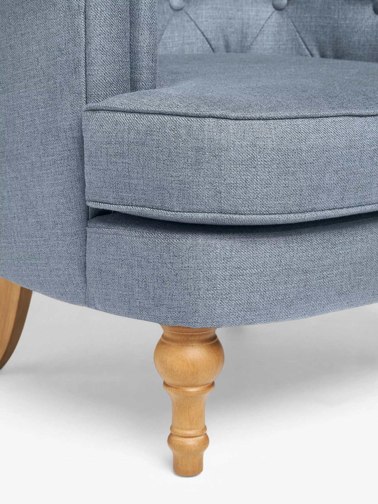 John Lewis Penny Tub Armchair, Light Leg, Grey Weave