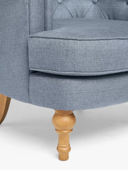 John Lewis Penny Tub Armchair, Light Leg, Grey Weave