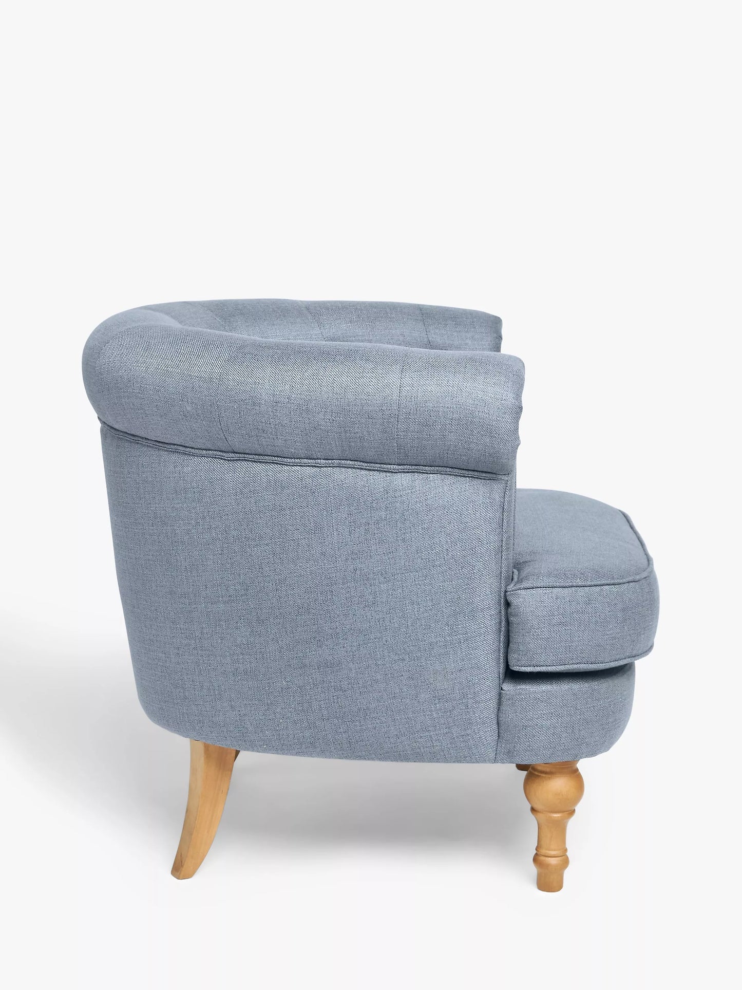 John Lewis Penny Tub Armchair, Light Leg, Grey Weave