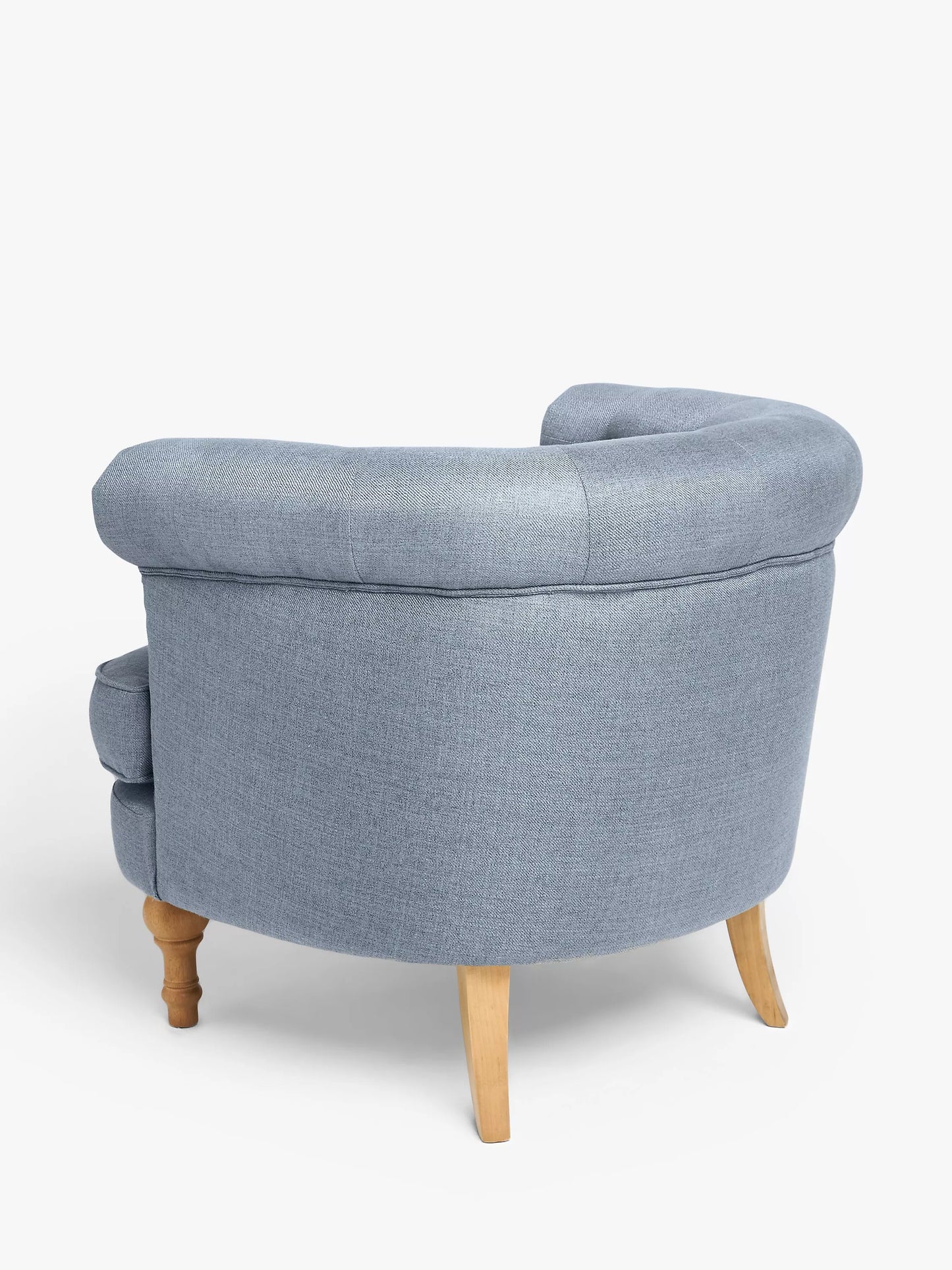 John Lewis Penny Tub Armchair, Light Leg, Grey Weave