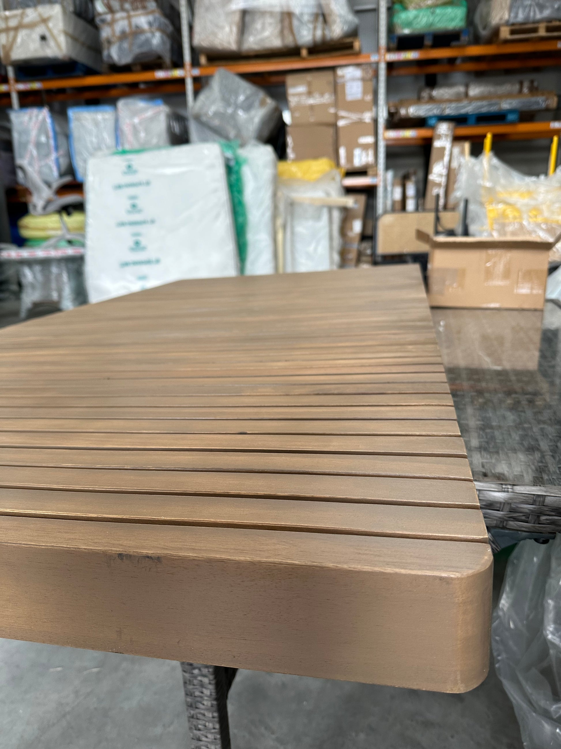 John Lewis Mona Rectangular Garden Dining Table, 175cm (Acacia Wood), Natural