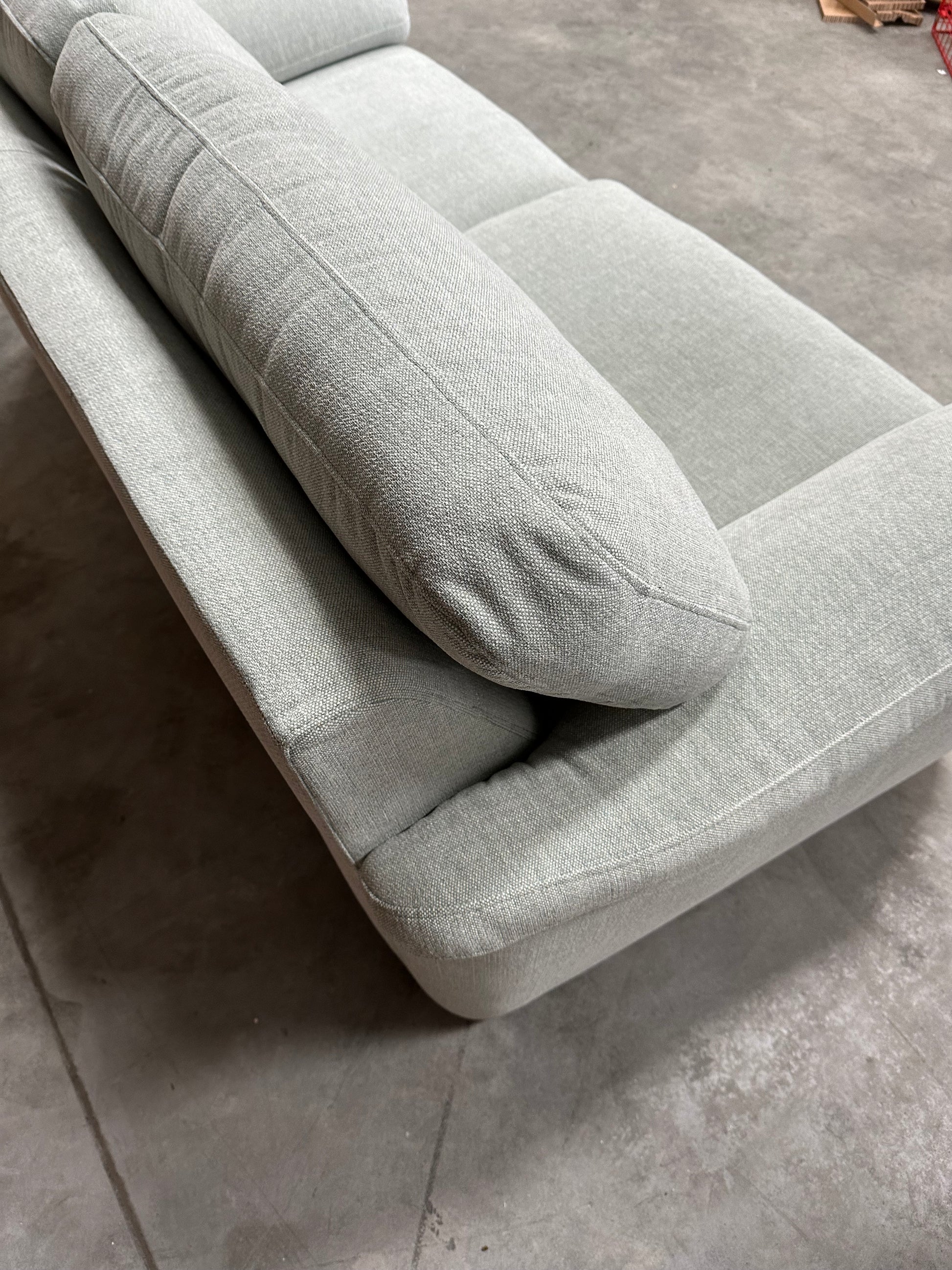 John Lewis Camden Large 3 Seater Sofa Aquaclean Light Blue Seagrass