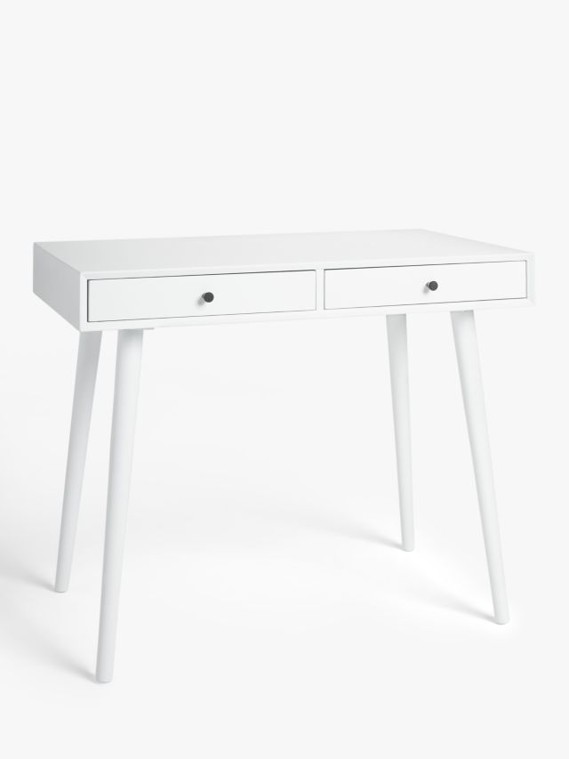 John Lewis ANYDAY Spindle Desk, Off White