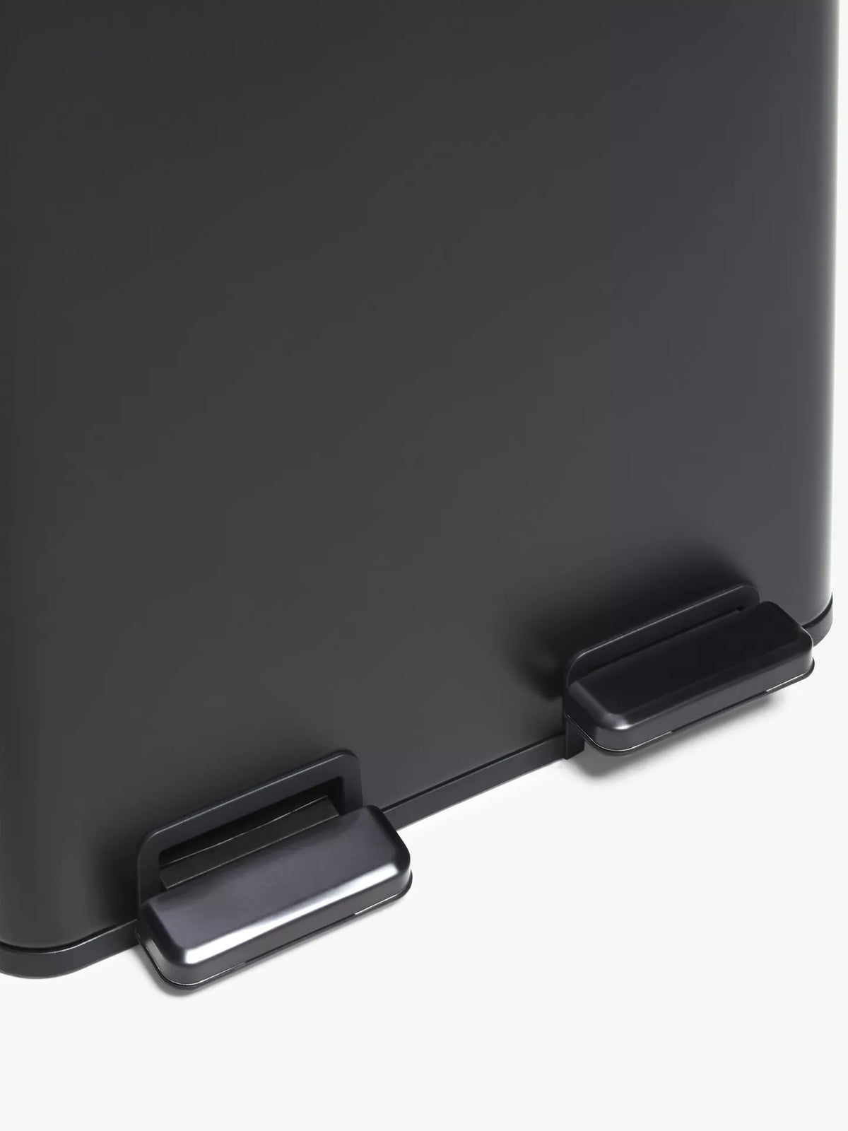 John Lewis 2 Section Recycling Bin, with Handles, 60L, Black