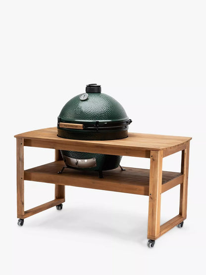 Big Green Egg Extra Large BBQ Table Wooden Eucalyptus  & cover NO BBQ INCLUDED