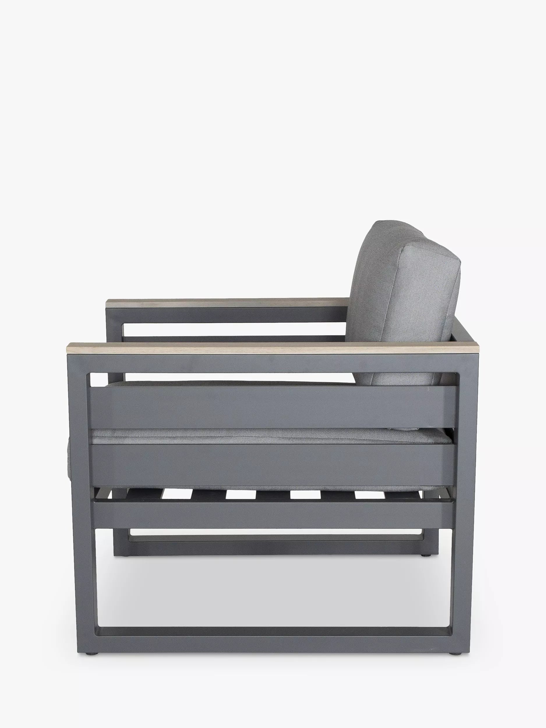 KETTLER Elba Grande Garden Armchair Chair, Set of 2, Grey