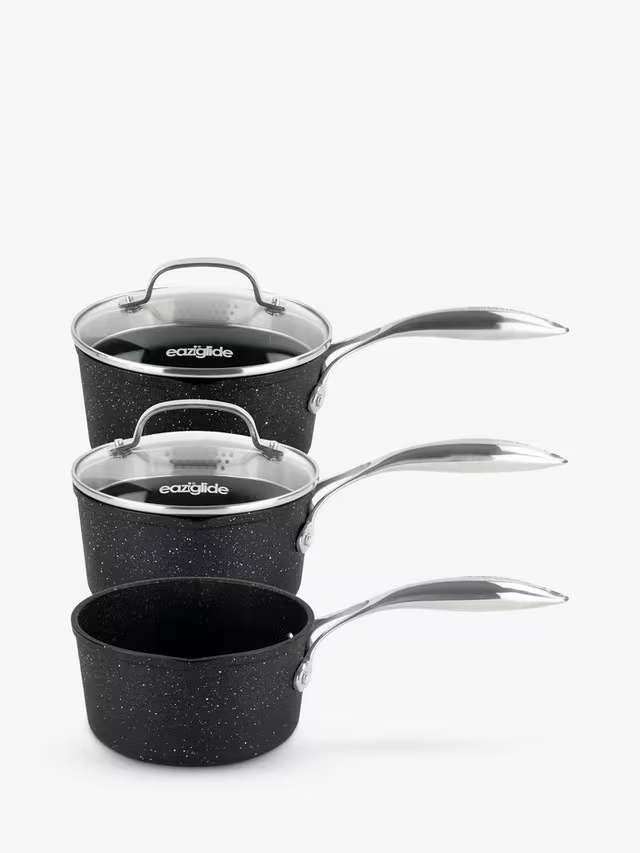 Eaziglide Neverstick2 Aluminium Non-Stick Pan Set, 5 Piece