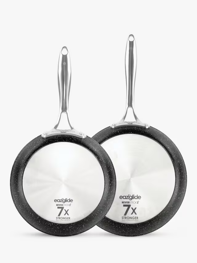 Eaziglide Neverstick2 Aluminium Non-Stick Pan Set, 5 Piece