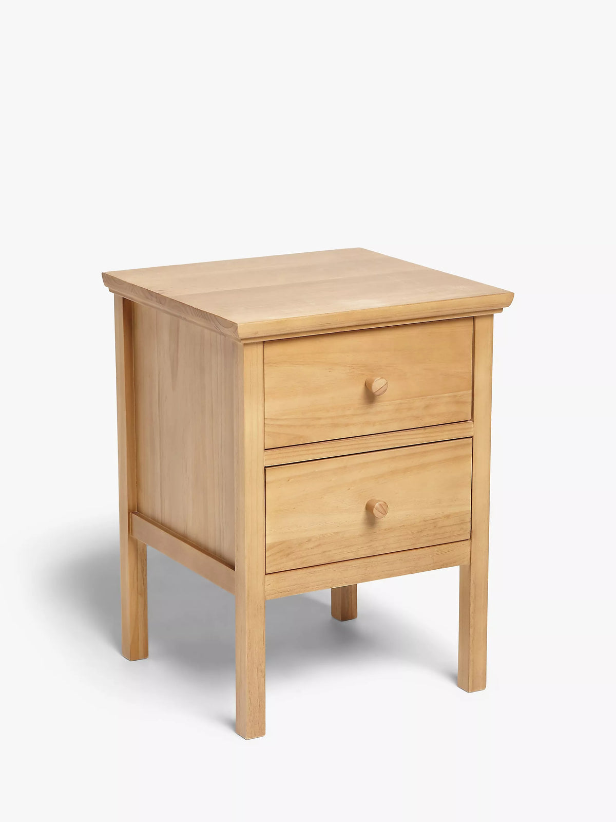 John Lewis Wilton 2 Drawer Bedside Cabinet Natural