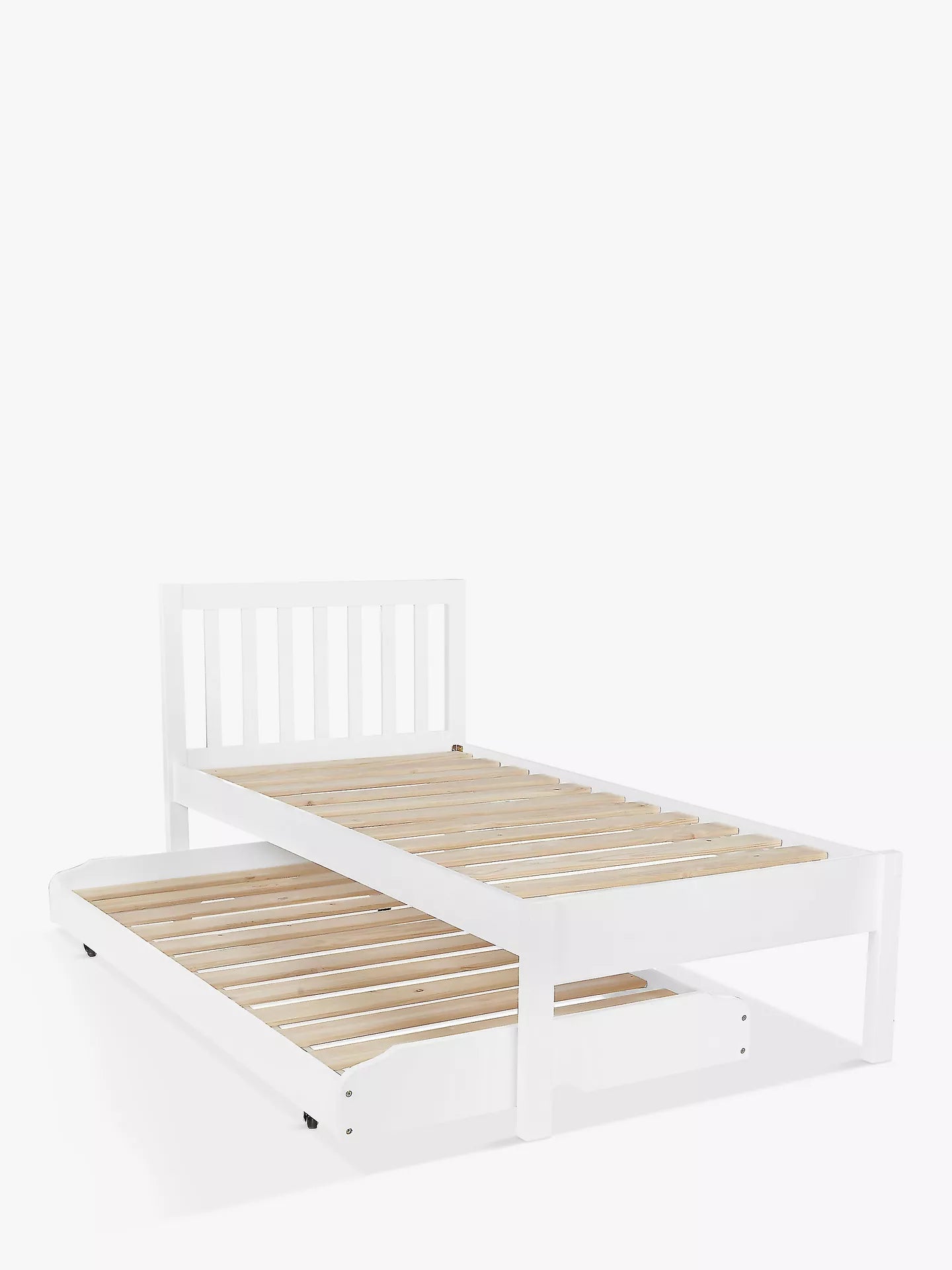 John Lewis Wilton Trundle Guest Bed Frame Single White