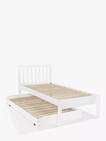 John Lewis Wilton Trundle Guest Bed Frame Single White