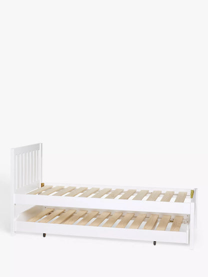 John Lewis Wilton Trundle Guest Bed Frame Single White