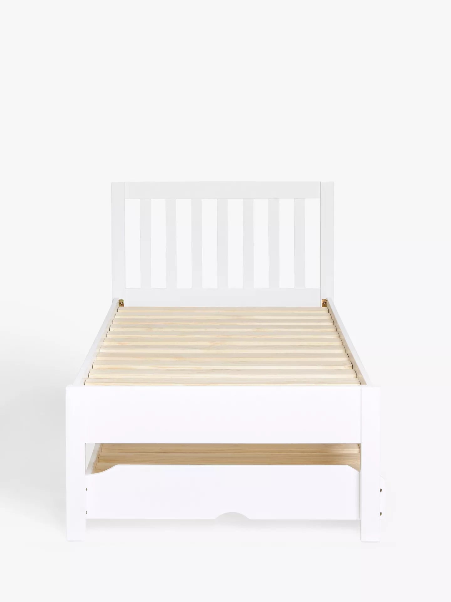 John Lewis Wilton Trundle Guest Bed Frame Single White
