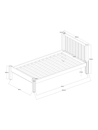 John Lewis Wilton Child Compliant Bed Frame Single Natural
