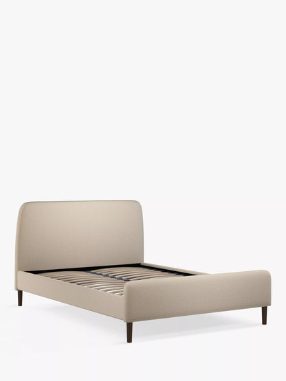 Bonn Upholstered Bed Frame, Small Double Beige Tweed