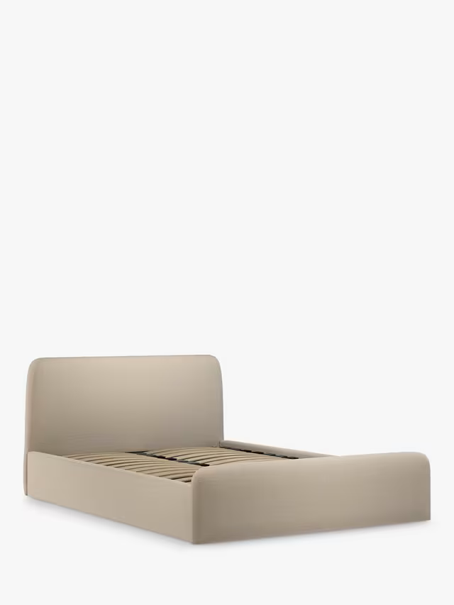 John Lewis Bonn Ottoman Storage Upholstered Bed Frame Double Beige