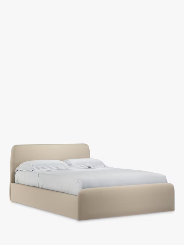 John Lewis Bonn Ottoman Storage Upholstered Bed Frame Double Beige