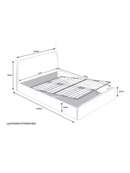 John Lewis Bonn Ottoman Storage Bed 135cm Saga Beige