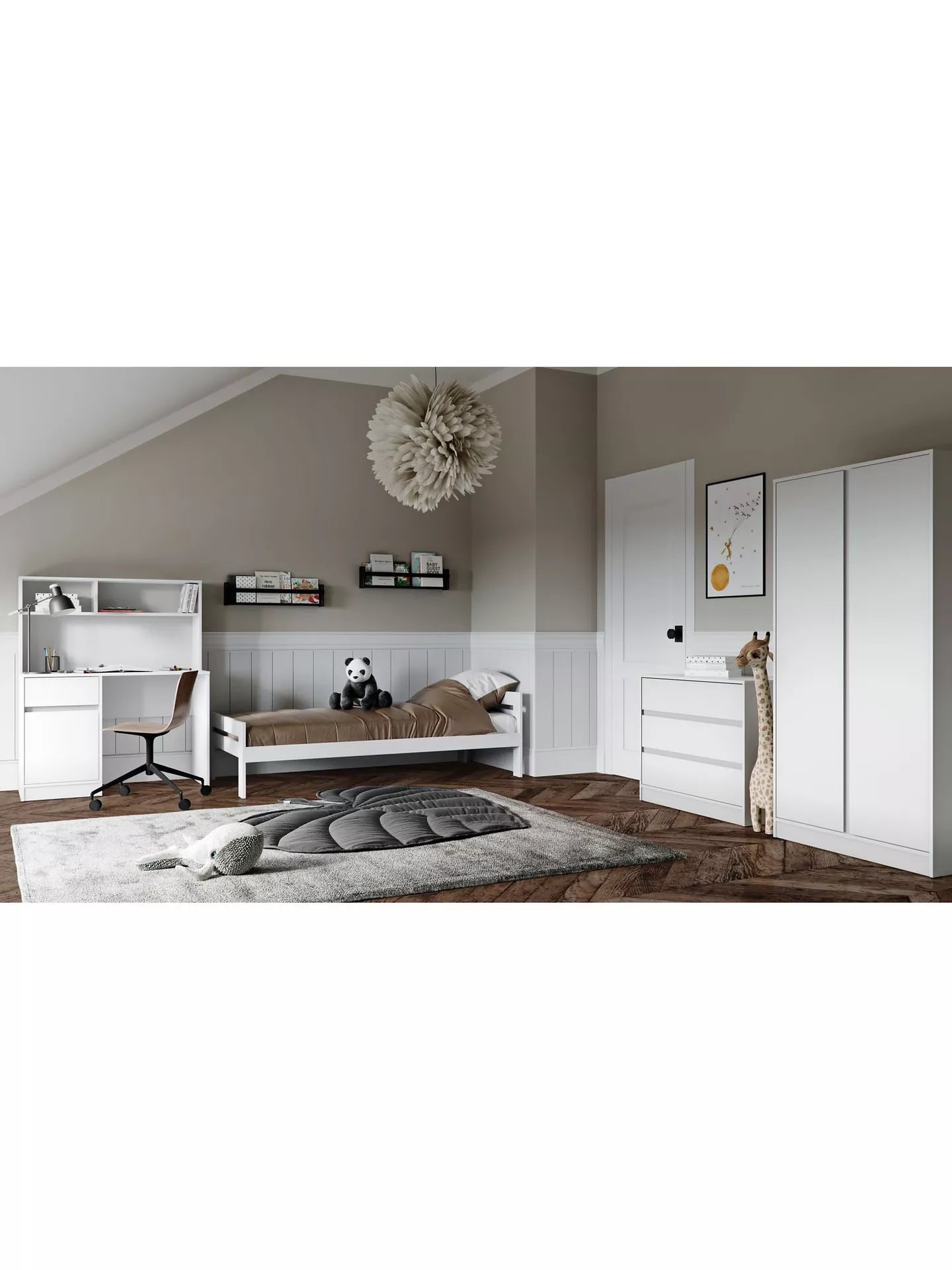 Little Acorns Furniture 3 Drawer Chest, White