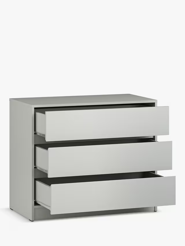 Little Acorns Furniture 3 Drawer Chest Grey