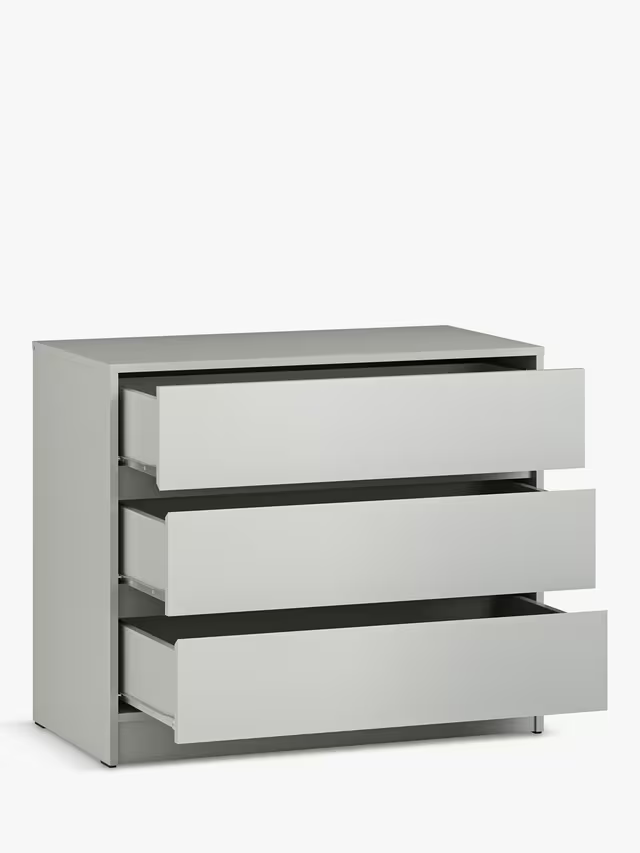 Little Acorns Furniture 3 Drawer Chest, Grey
