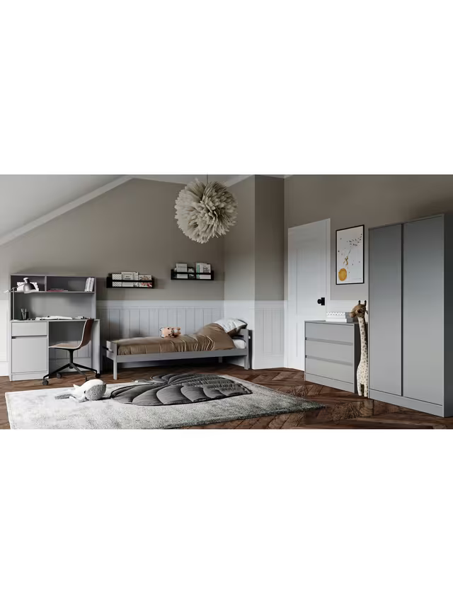 Little Acorns Furniture 3 Drawer Chest, Grey
