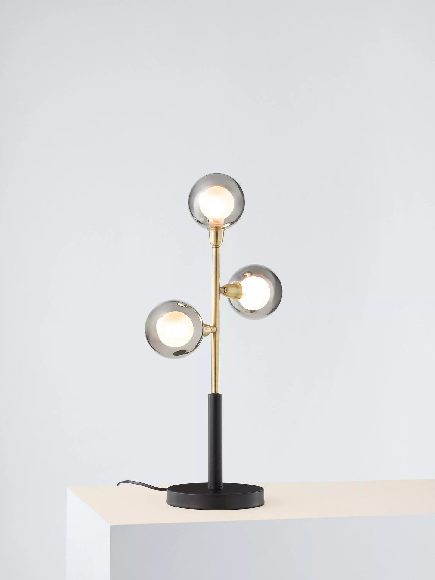 John Lewis Huxley 3 Globe Complete Table Lamp, Black