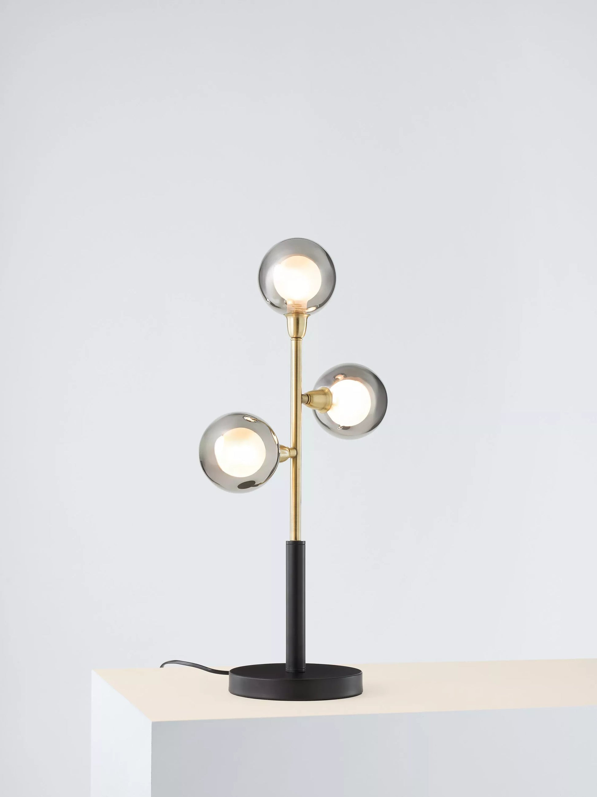 John Lewis Huxley 3 Globe Complete Table Lamp, Black