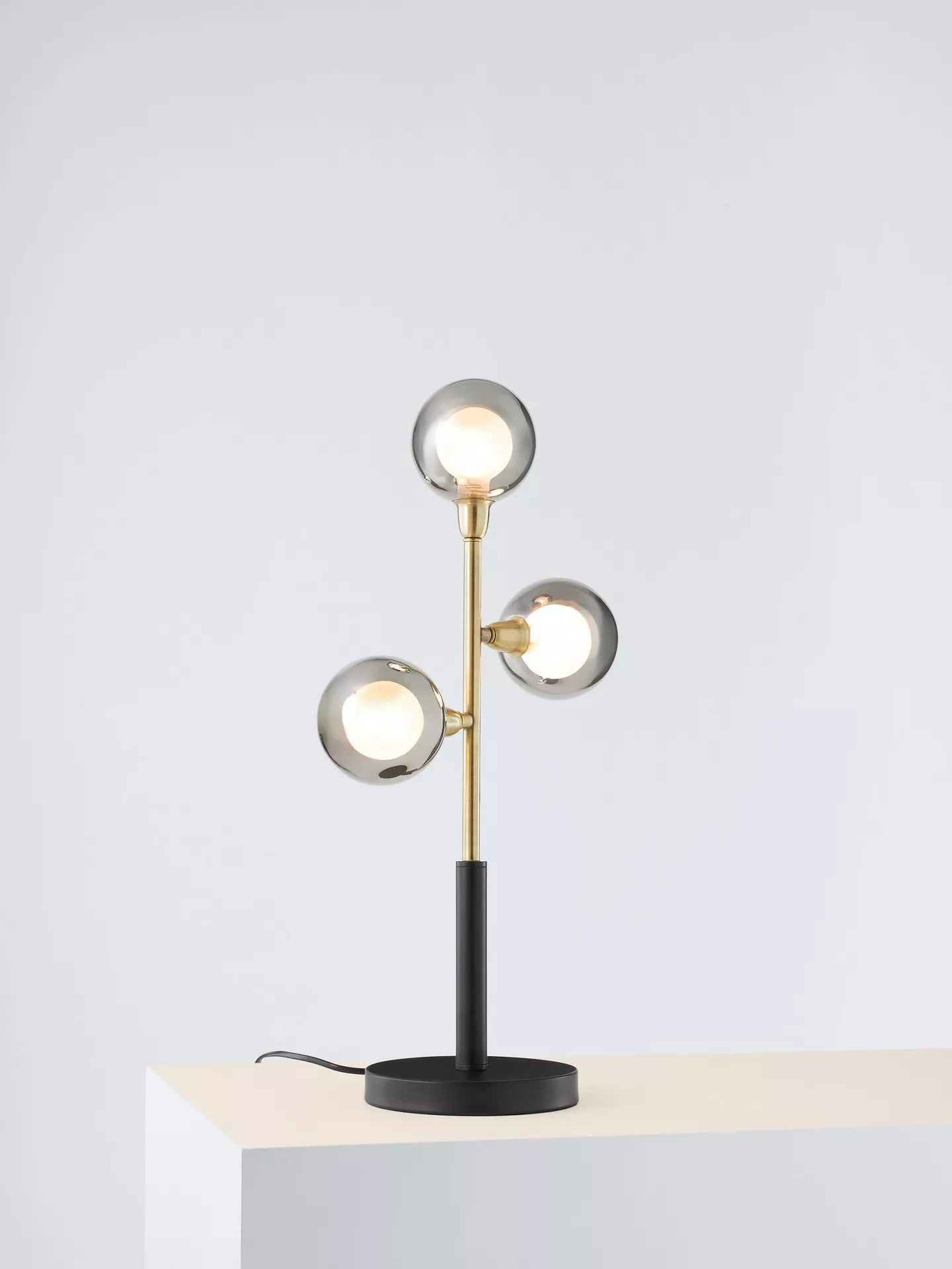 John Lewis Huxley 3 Globe Complete Table Lamp, Black