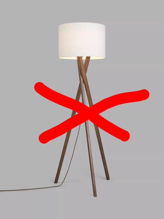 John Lewis Brooklyn Tripod Floor Lamp, Walnut