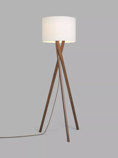 John Lewis Brooklyn Tripod Floor Lamp, Walnut1