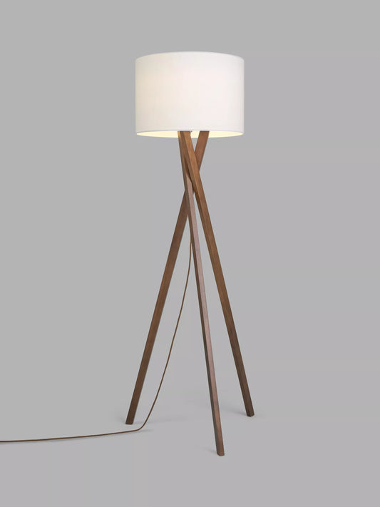 John Lewis Brooklyn Tripod Floor Lamp, Walnut2