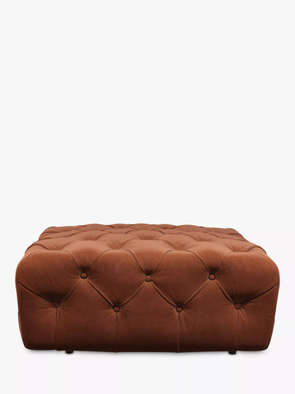 John Lewis + Swoon Radley Footstool, Dark Leg, Rust Terracotta