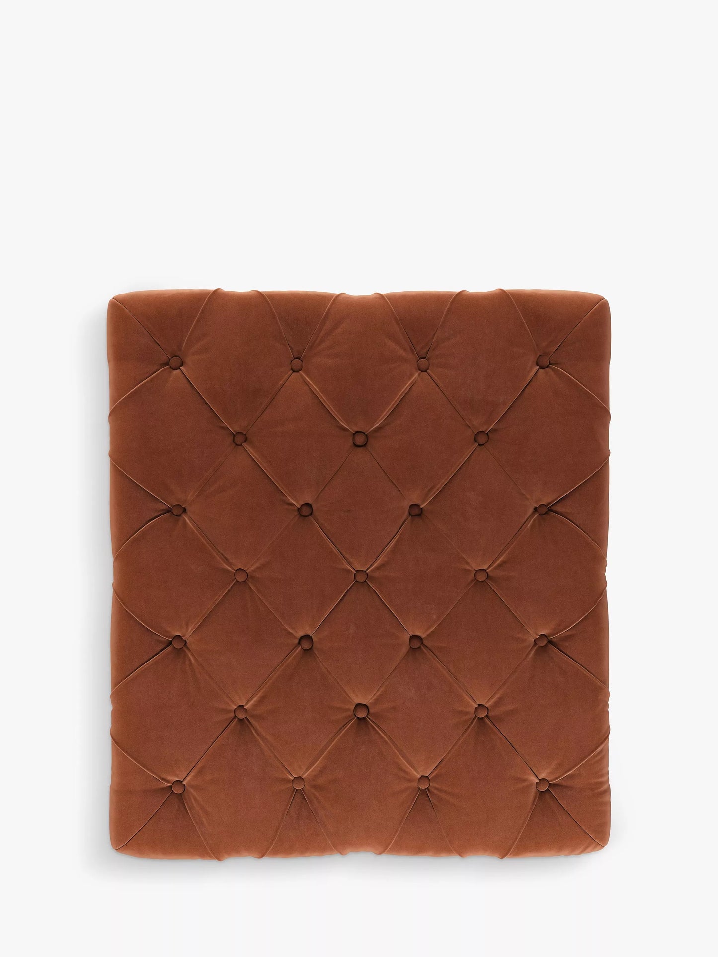 John Lewis + Swoon Radley Footstool, Dark Leg, Rust Terracotta