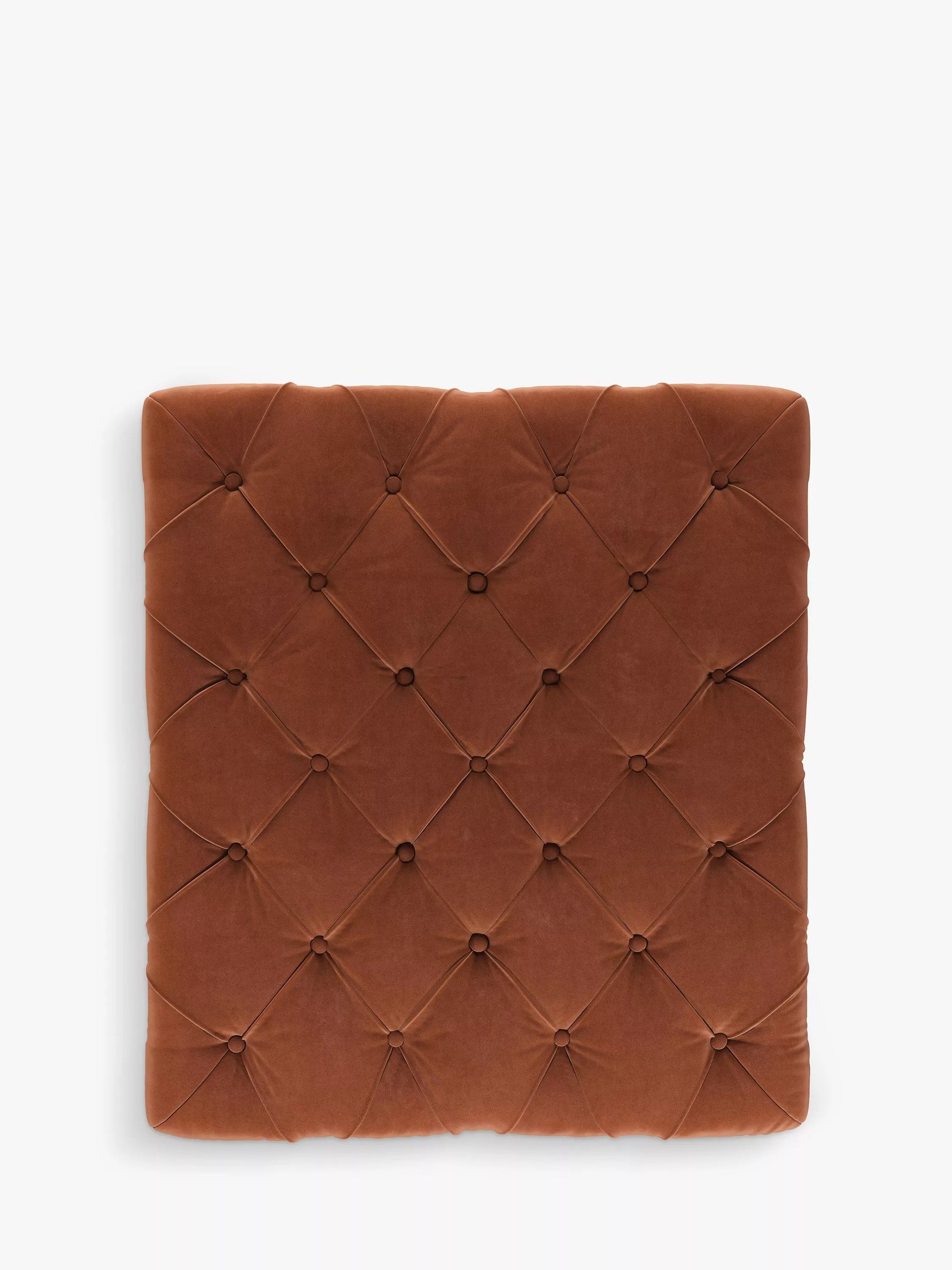 John Lewis + Swoon Radley Footstool, Dark Leg, Rust Terracotta