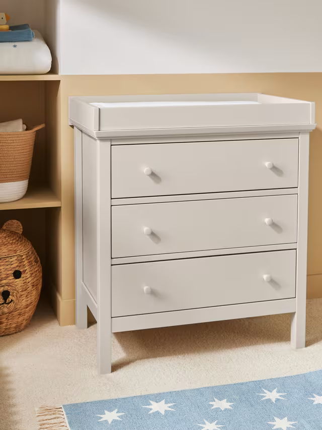 John Lewis Wilton Changing Table Dresser, Linen
