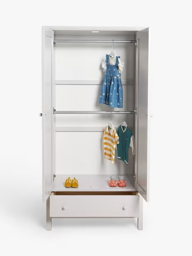 John Lewis Wilton Double Wardrobe Grey