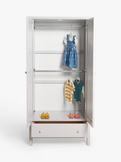 John Lewis Wilton Double Wardrobe Grey