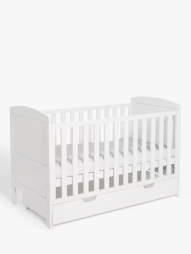 John Lewis Wilton Cotbed and Drawer White