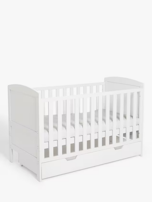 John Lewis Wilton Cotbed and Drawer White