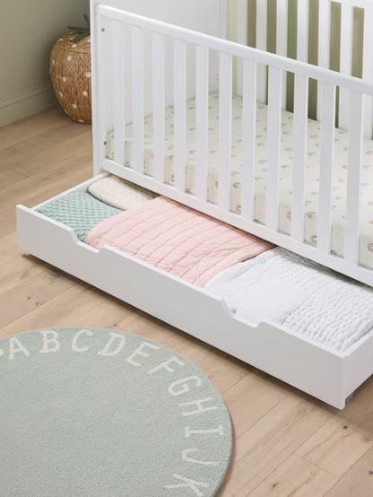 John Lewis Wilton Cotbed and Drawer White