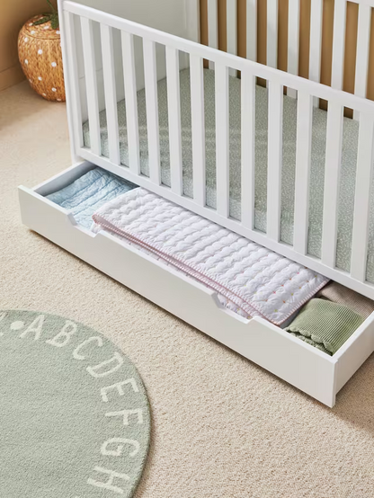 John Lewis Wilton Cotbed and Drawer White