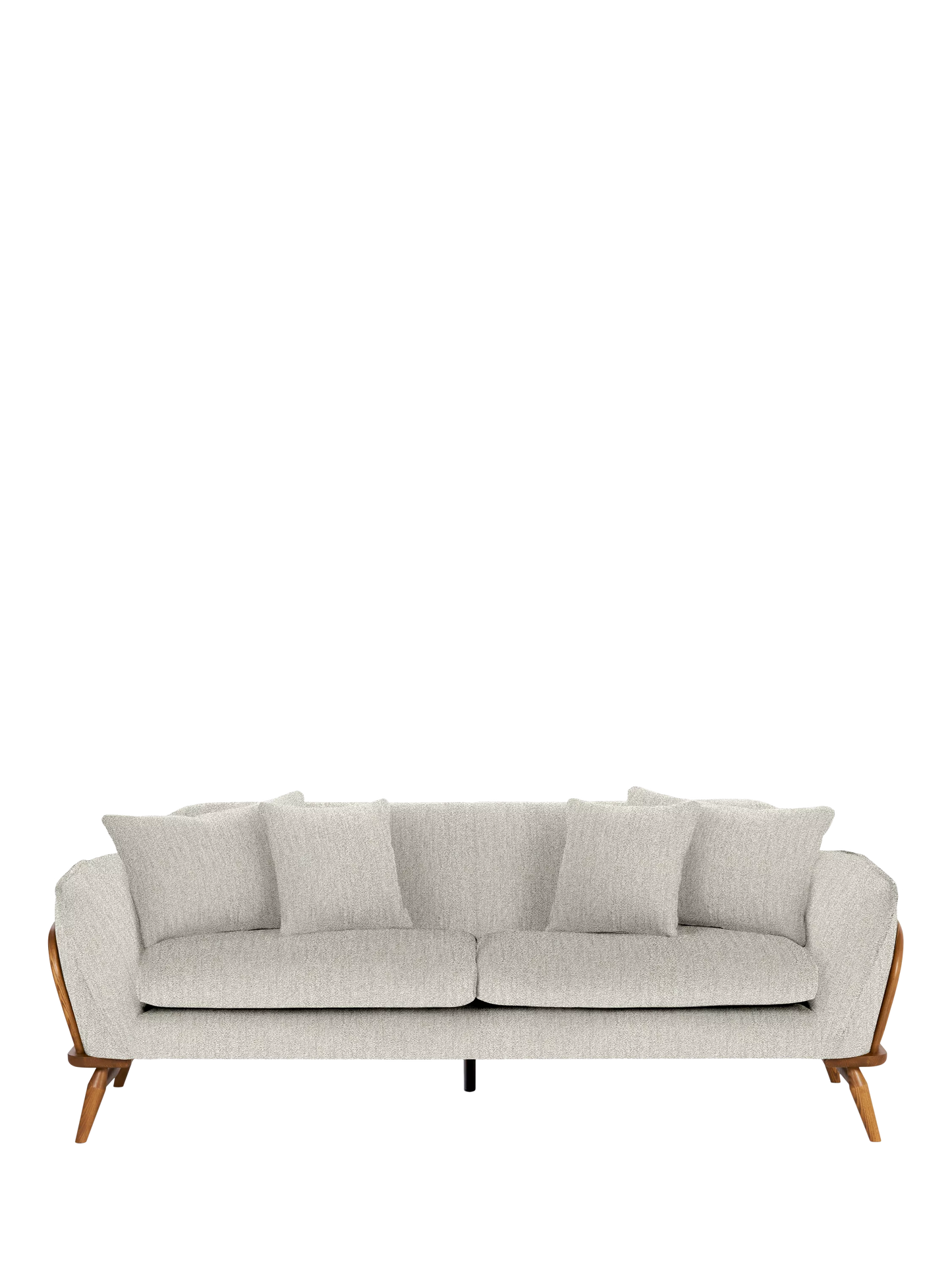 ercol for John Lewis Hexton Large 3 Seater Sofa Vintage Ash Leg Boucle Natural