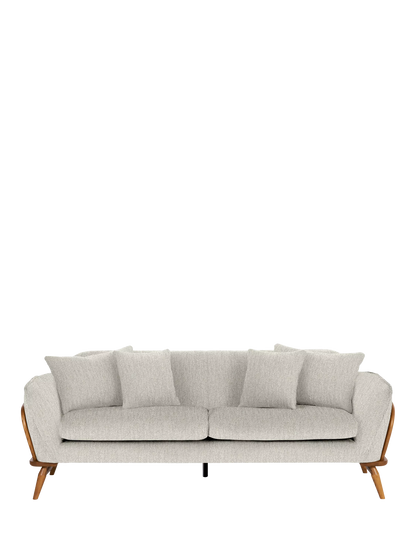 ercol for John Lewis Hexton Large 3 Seater Sofa Vintage Ash Leg Boucle Natural