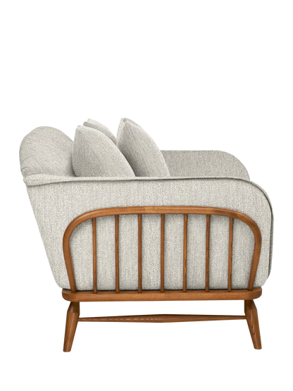 ercol for John Lewis Hexton Large 3 Seater Sofa Vintage Ash Leg Boucle Natural