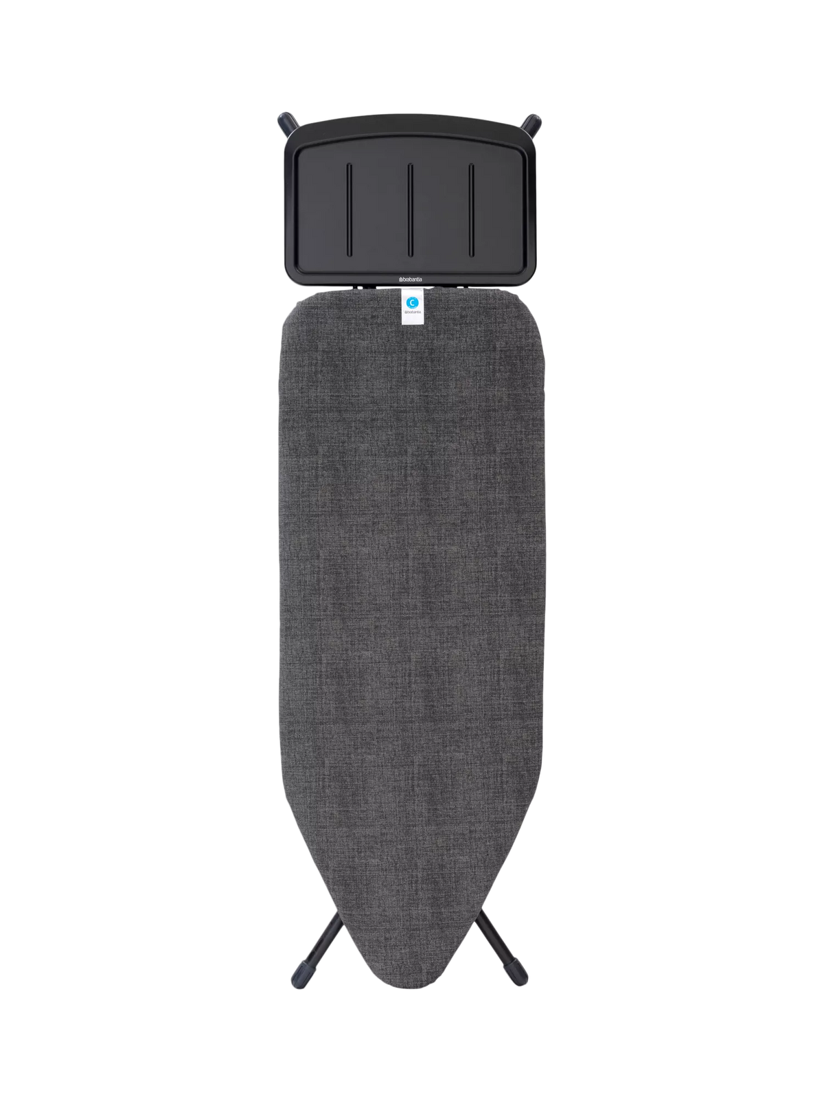 Brabantia Ironing Board C, 124 x 45cm, Solid Steam Unit Holder - Denim Black